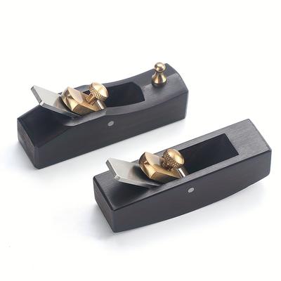 1set Handheld Manual Mini Wooden Leather Skiving Tools - Flat/Curved Skivers, Ideal for Leathercraft DIY, for Thinning, Trimming, and Smoothing Edges