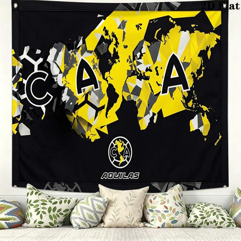 Club América Logo Wall Tapestry Aesthetic Wall Hanging Printed Fabric Blanket Decorative Tapestries for Bedroom Living Room Home Decor