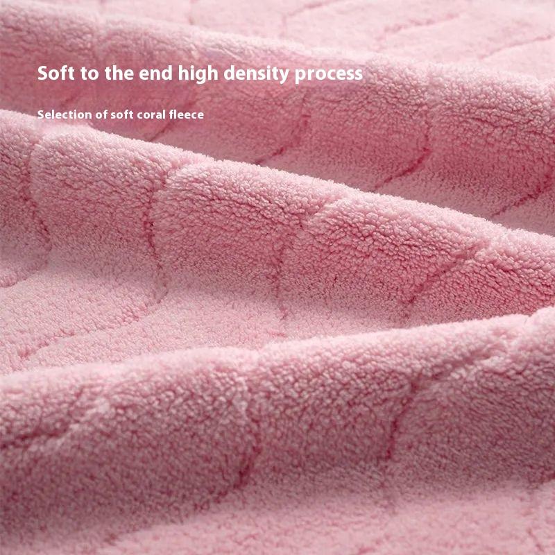 35x75cm Coral Fleece Towel Super Highly Absorbent Bath Towel Quick Dry Lint-Free Hand Towel