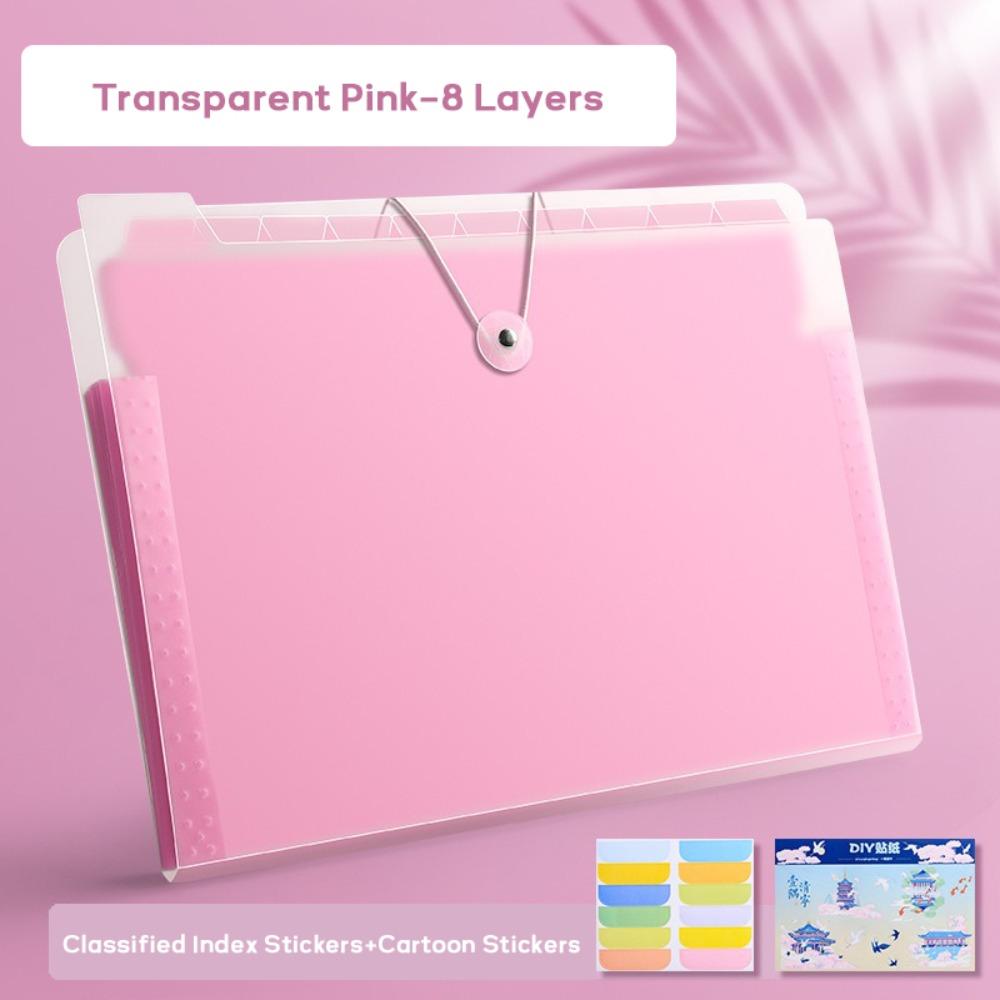 Test Paper Storage Organ Bag 4/8/12 Pockets File Organizer Portable A4 File Folder Student