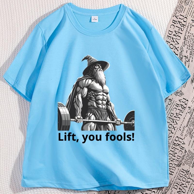 Funny Gym Meme T Shirt Men Workout Tshirt Cotton Short Sleeve Printed Graphic Tees Streetwear Clothing Mens Clothes