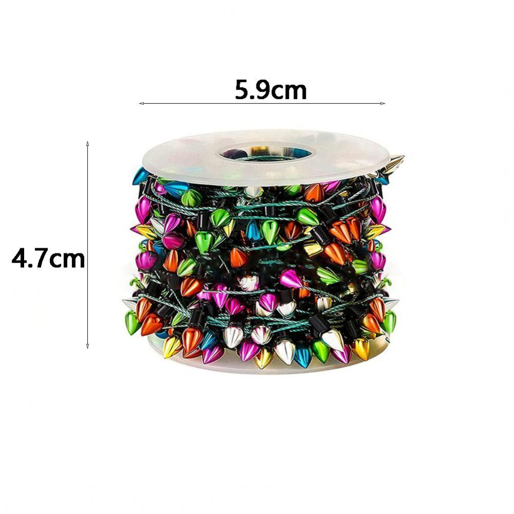 Colorful Fake Light String 5M Christmas Light Bulb Beads  Christmas Gift