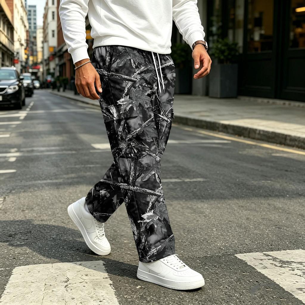 Men's Casual Straight Leg Drawstring Sweatpants for Everyday Wear and Commuting