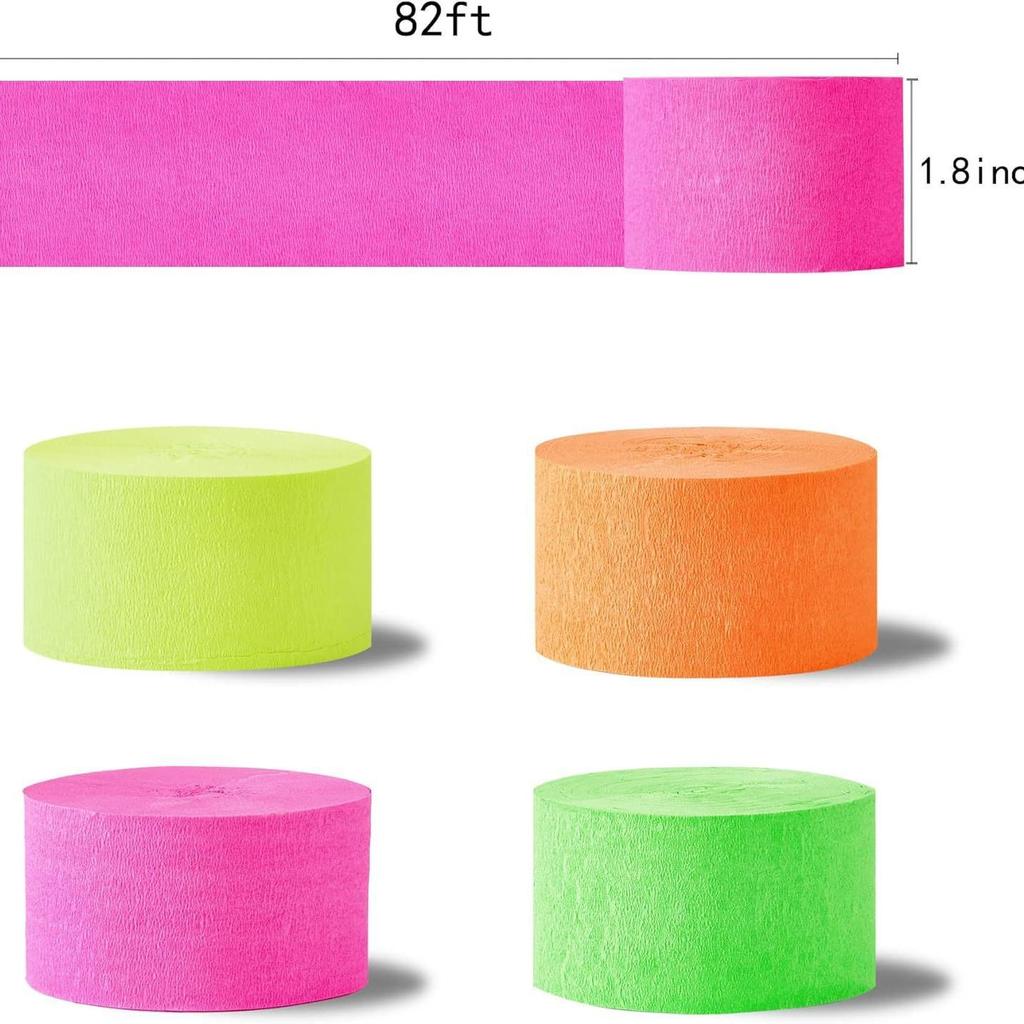 Fluorescent Happy Birthday Banner with Stars - Party Decoration