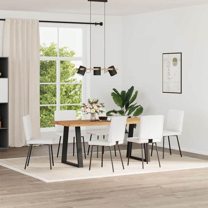 VidaXL Chaises à manger lot de 6 blanc similicuir, chaise, chaise de salon, chaise d'appoint, chaise de cuisine, siège à 3315489