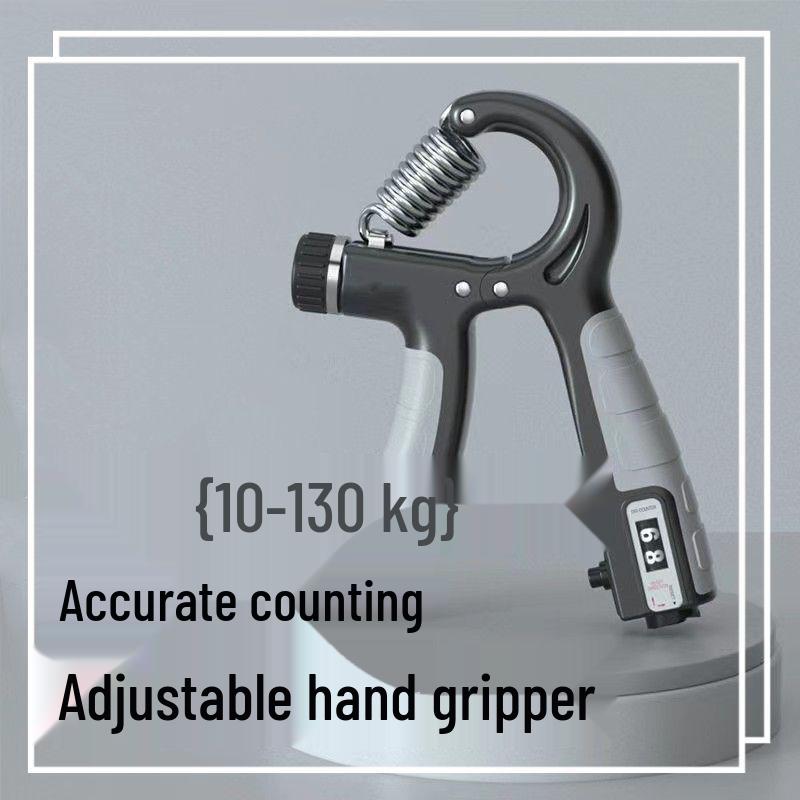 Adjustable Grip Strength Trainer (5-100kg) with Counter for Finger & Arm Muscle Training for Adults & Students