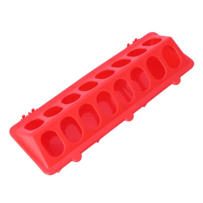 Thickened Bird  Food  Box Anti-throwing Design Convenient 3-hole Pressing Method Long Trough