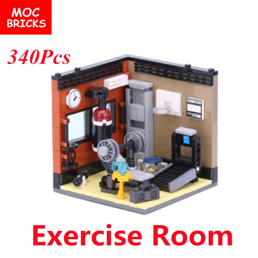 Set MOC Steine Haus Einrichtung Badezimmer Küche City Friends Haus Bauen Lernspielzeug Geschenk