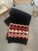 Women's Versatile Wool Blend Fair Isle Scarf for Autumn and Winter