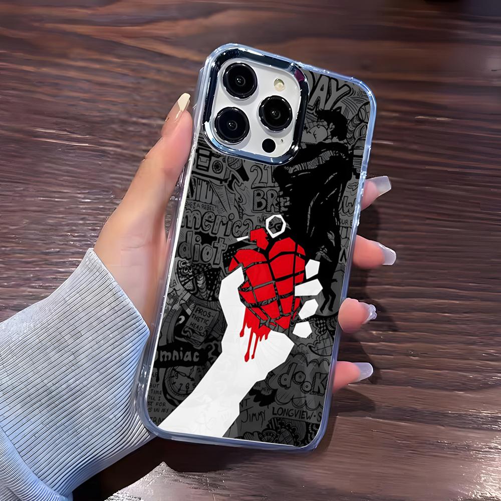

Band G-Green DayS Phone Case For IPhone 17 Pro Max 16 15 14 Pro Max IPhone 13 Pro Max 11 Plus Transparent Cover iPhone 14 Plus