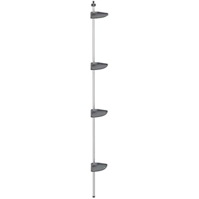 Tapis de douche - VIDAXL - Modèle télescopique - Aluminium argenté - 4 couches - Réglable