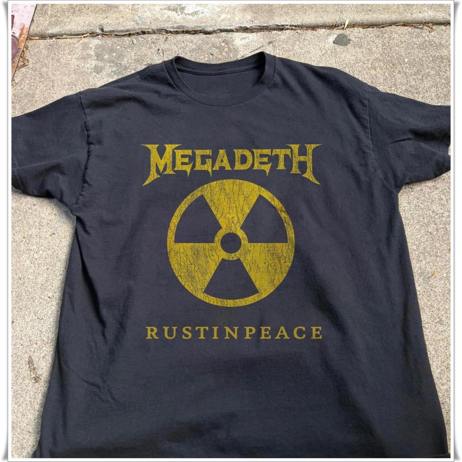 Rare Megadeth Rust in Peace Logo T-shirt, Unisex Black T-shirt, Size S-5XL XL