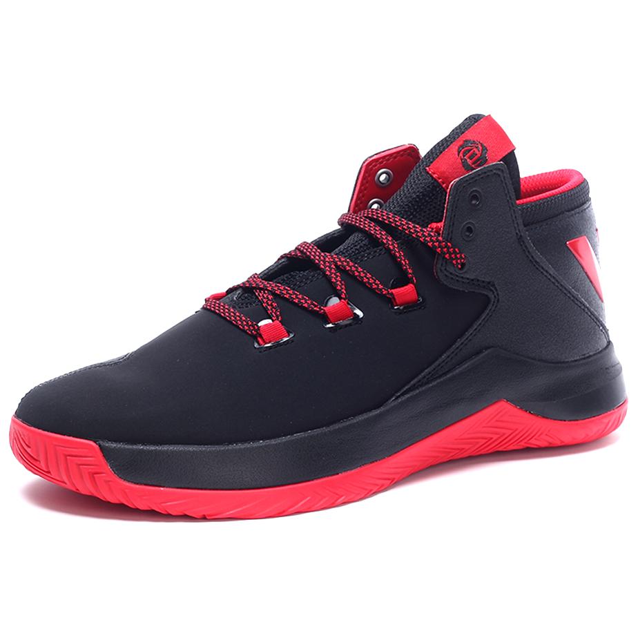 Adidas D Rose Menace 2 Slip Resistant Abrasion Resistant Mid top Basketball Shoes Men's Black Red BB8201