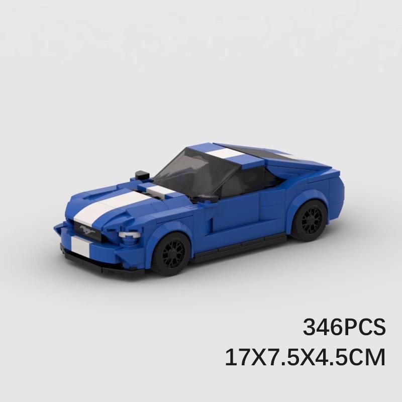 

MOC Building Blocks Ford Mustang GT500 Racing Car Set