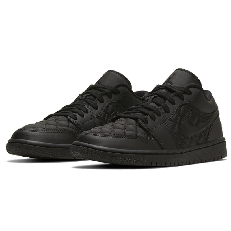 Jordan 1 Low Triple Black Quilted Women's Jordan DB6480-001