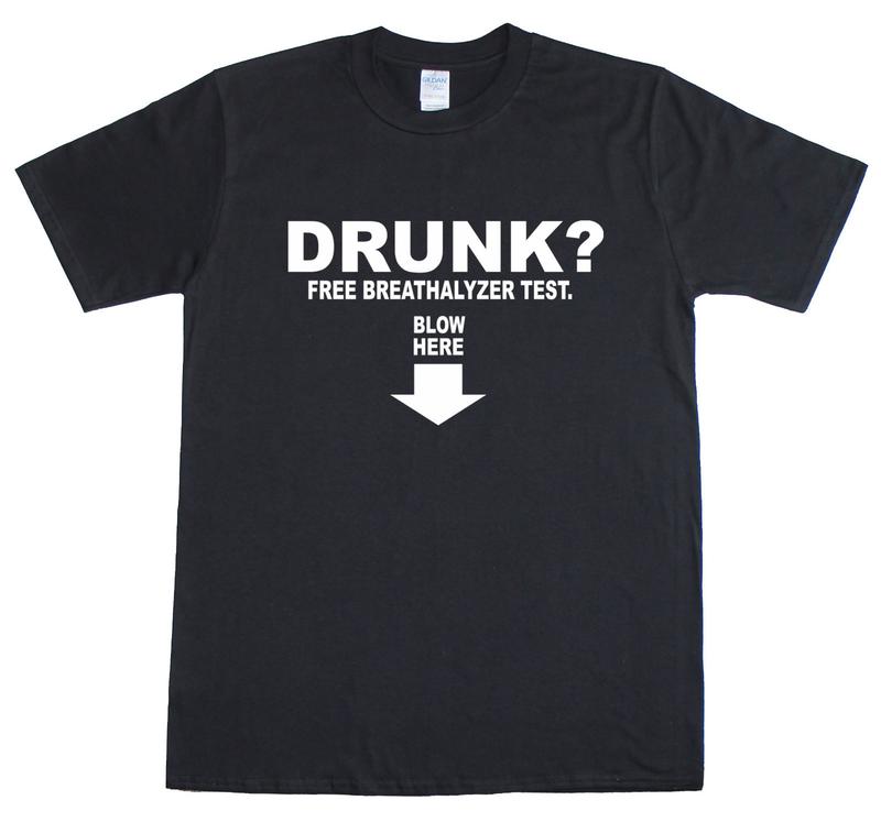 Drunk Free Breathalyzer Test Funny Rude Funny Mens Loose Fit Unisex T-Shirt S