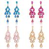 Alloy Diamond Shape Drop Water Drop Earrings For Women Spring Fashion Jewelry
