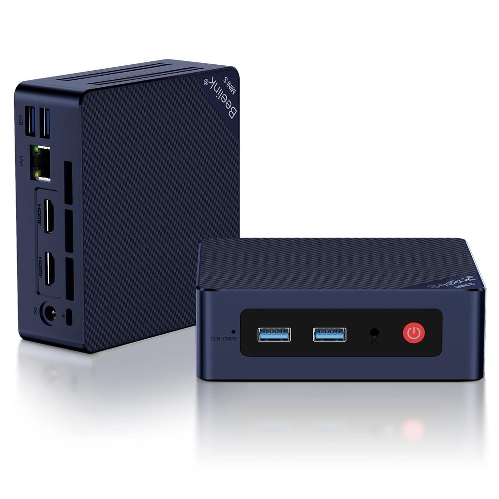 Mini Beelink mini 12. generasjons prosessor N95 Mini PC til 8GB DDR4 256GB SSD desktop WiFi Bluetooth dual HDMI liten WOL Auto Power On PC, MINI-S12