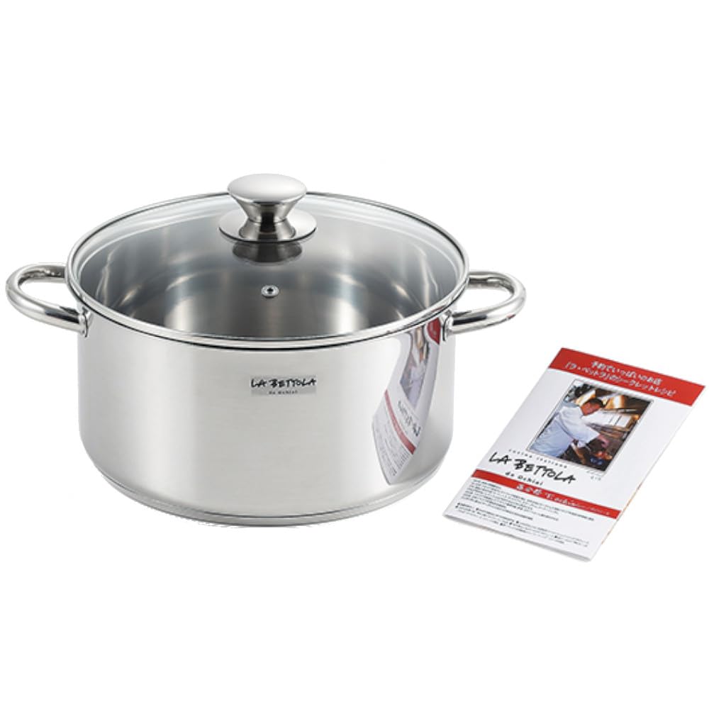 Tamahashi (Tamahashi) Popular Restaurant Chef Tsutomu Ochiai Supervised LA BETTOLA Double-Handled Pot 24cm Stainless Steel Gas Stove Compatible IH Com