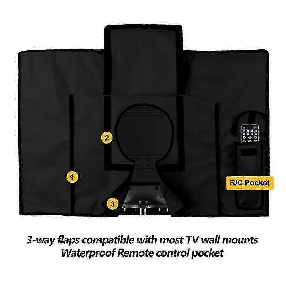 ZENGO Housse de TV pour 22 - 24 Pouces Extérieure Imperméable Tissu Oxford Manchon de Protection pour Télévision Murale