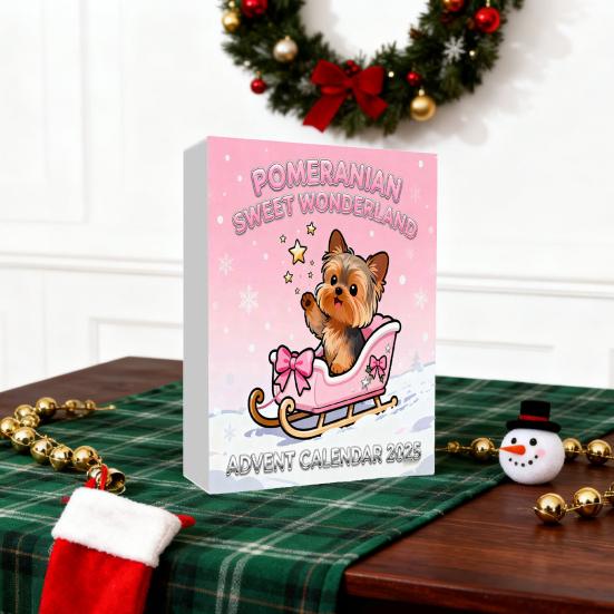 Christmas Advent Calendar Corgi Design 24-Day Countdown Decoration Kid Surprise Advent Calendar Holiday Decor
