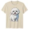Cute White Maltese Dog TShirt Maltese Dog Birthday Gift For Him And Her