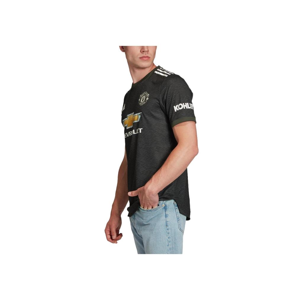 Adidas Striped Logo Performance T-Shirt Soccer Kit Player Edition Away Men Sports Jersey Green EE2377