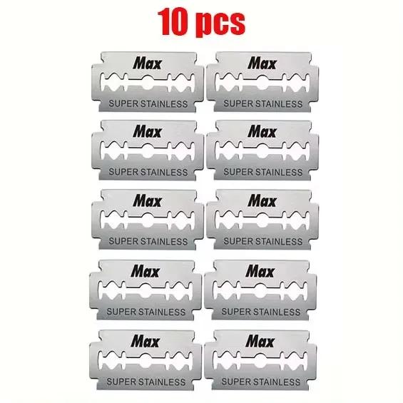10/50/100 PCS Stainless Steel Razor Blade Old-fashioned Manual Double-sided Razor Blade Hairdressing Barber Shop Tools