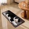 Non-slip Backing Carpet Cute Cat Shape Bathroom Rug, 3D Simulation Modeling, Soft Imitation Cashmere Rug Absorbent Floor Mat, Decorative Mat for Home