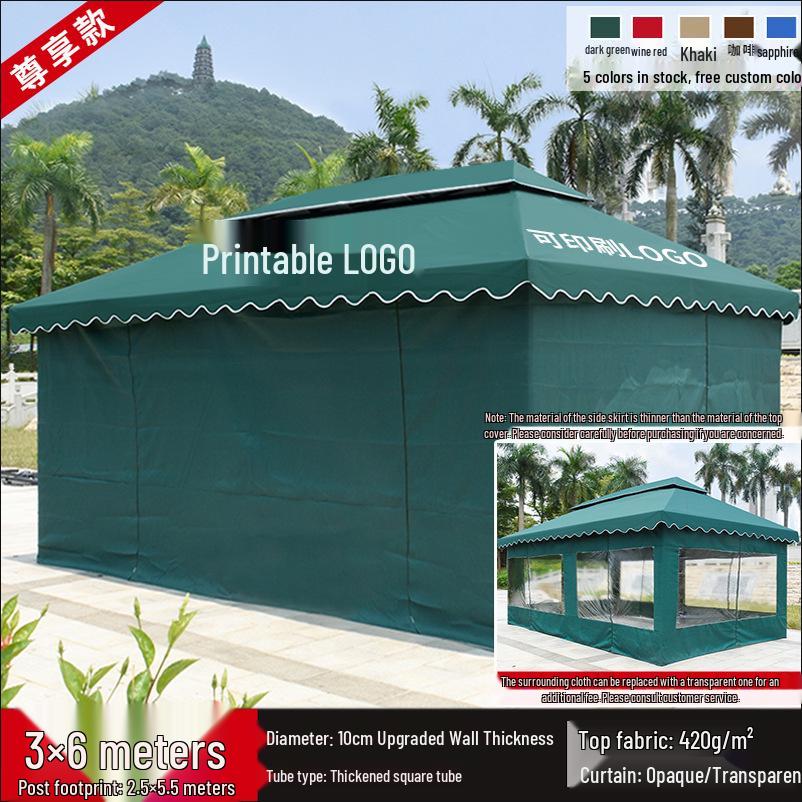Wrought Iron Outdoor Gazebo Pavilion Canopy for Courtyard, Balcony & Rooftop Garden – Sunshade & Rain Shelter