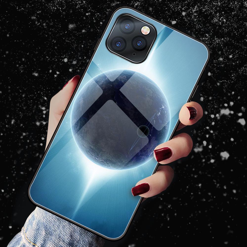 Universe Starry Sky Funda Case for iphone 17 Pro Max Air 16 15 14 13 Pro Max 15 16 Pro 15Plus Tempered Glass Coque