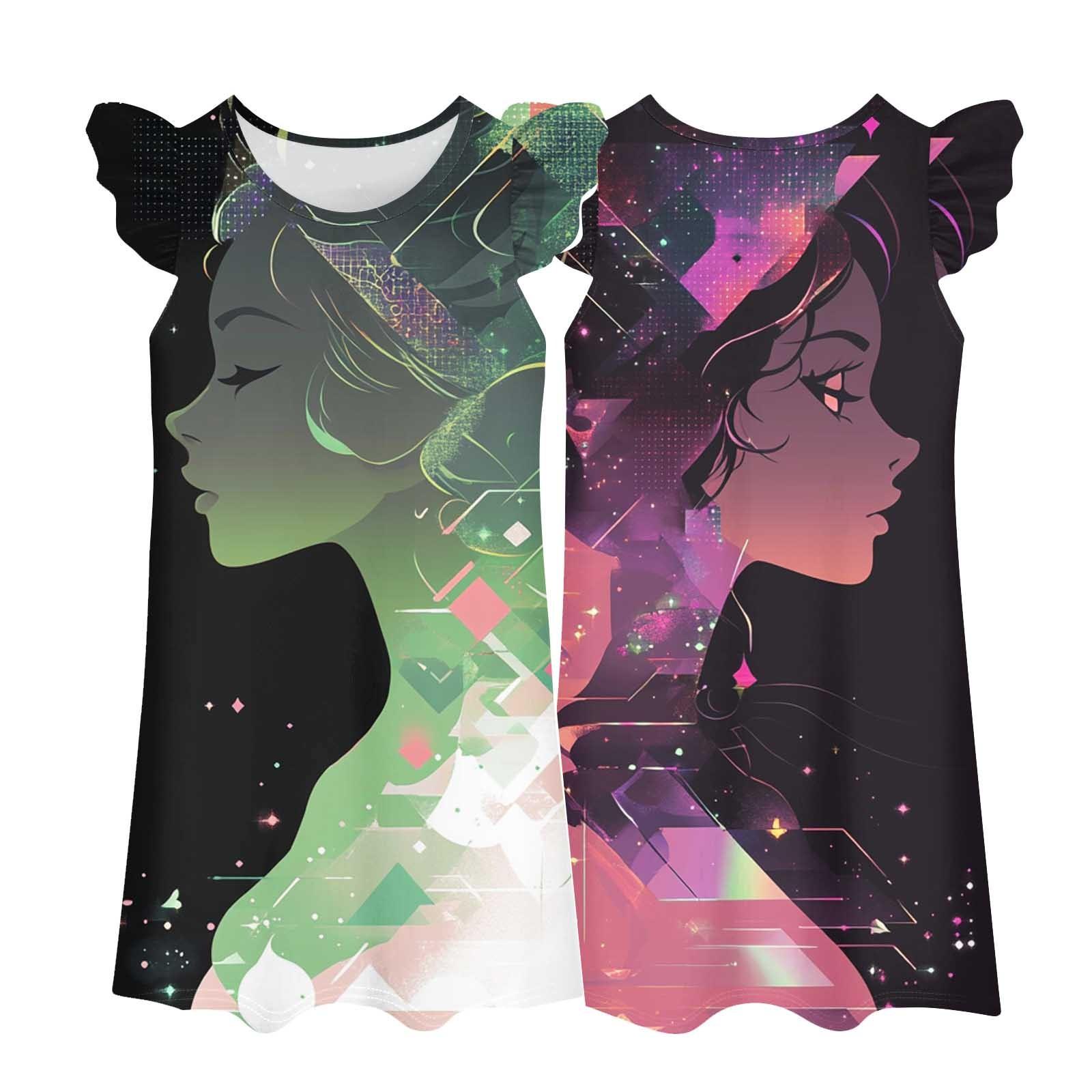 

Повсякденна повсякденна спідниця для дівчат, сукня з широкими рукавами, подарунок для дівчат 160 червоний