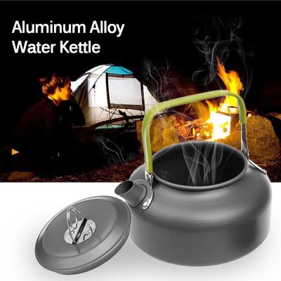 1,1 l tragbarer, ultraleichter Outdoor-Camping-Picknick-Wasserkocher, Teekanne, Kaffeekanne, eloxiertes Aluminium