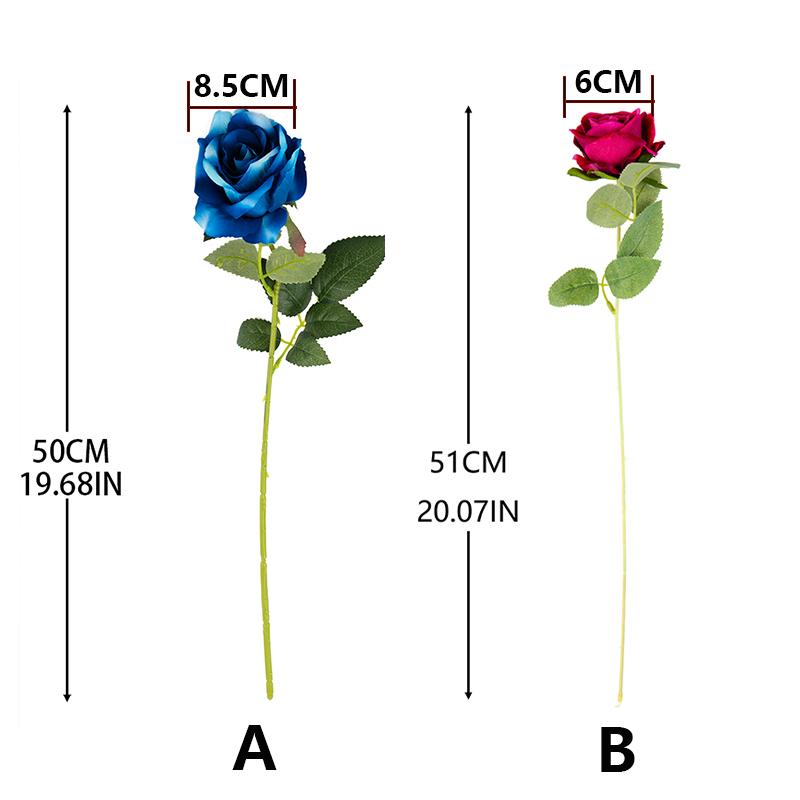 1pc /5pc Beautiful Silk Artificial Rose Flowers Wedding Home Table Decor Long Bouquet Arrange Fake Plant Valentine 'S Day Presents 