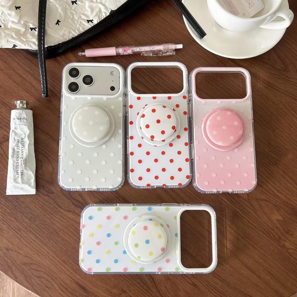 Sweet Color Block Polka Dot iPhone 17 Pro Max Magnetic Case