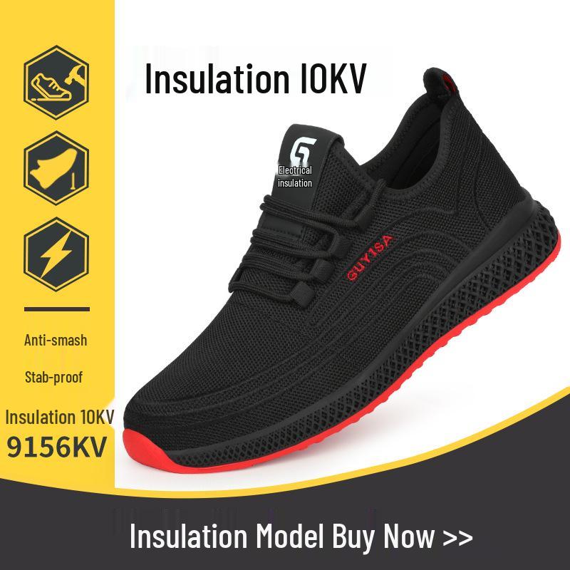 Lightweight Insulated Safety Shoes - Anti-Smash, Anti-Puncture, Wear-Resistant for Electricians