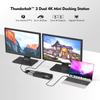 WAVLINK Thunderbolt 3 Mini Dock Docking Station Dual 4K Max 5K Display Output 2 x DP Output Ports THB3 Port A Port Gigabit Ethernet Compatible with