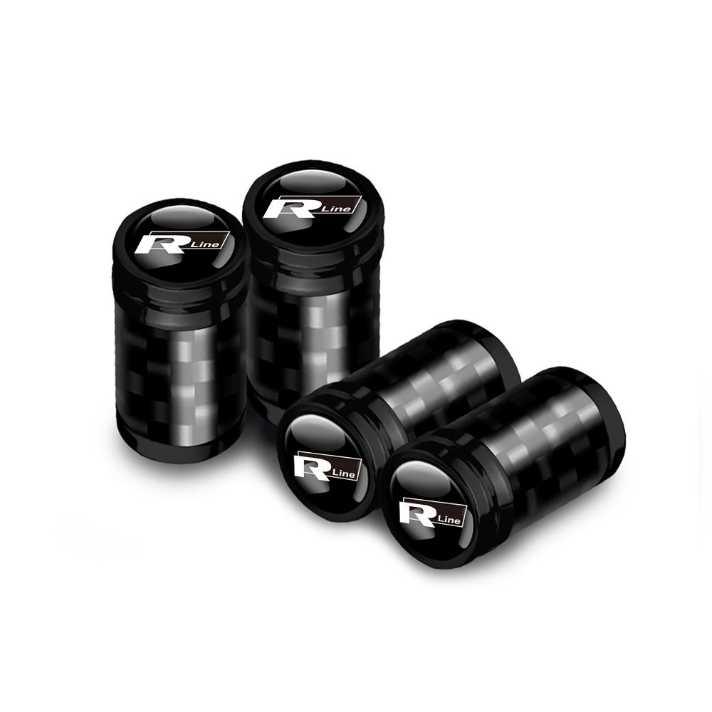 MPSGW1 Car Accessories Carbon Fiber Wheel Tire Valve Caps Stem Case for Volkswagen Golf Tiguan Jetta GTI Bora VW R Polo Passat Rline