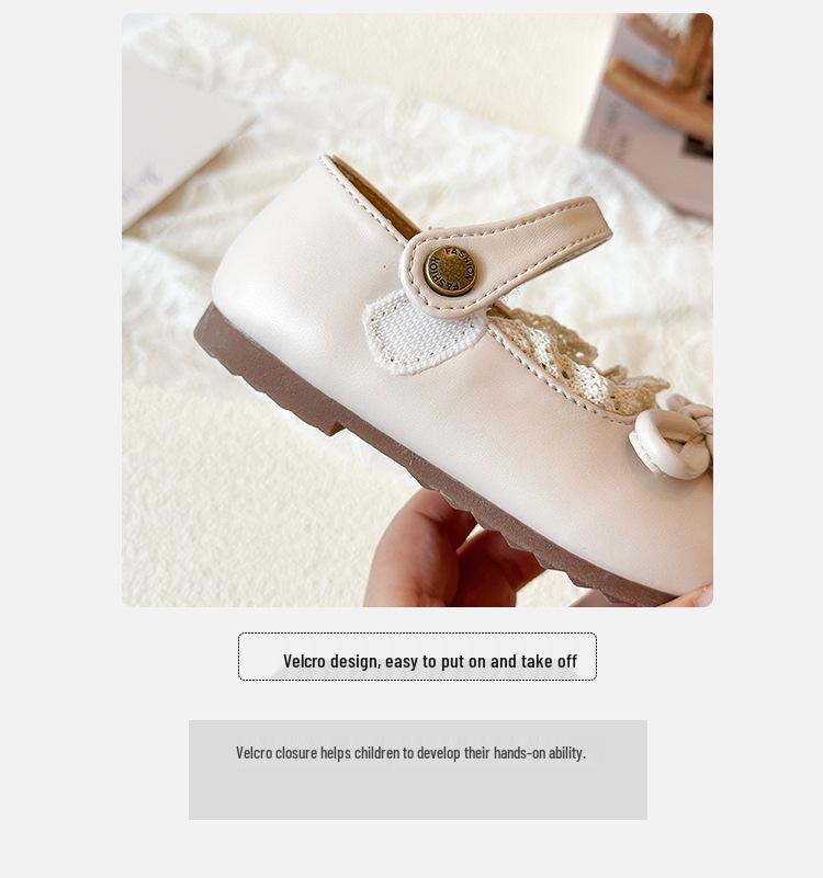 Girls' Stylish Soft Sole Leather Loafers - Spring/Autumn Princess Shoes, Korean Style Baby Walking Shoes