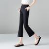 Elastic and comfortable thin casual pants for women in the summer of 2025, versatile and slimming. Elastic waistband with flared pants