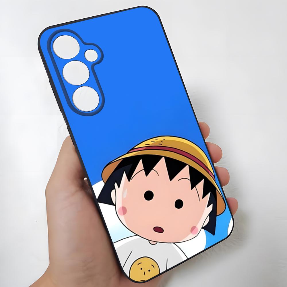Chibi Maruko-chan Phone Case For Samsung S26 Ultra S25 Edge Ultra S23 S22 S21 S20 Ultra Plus S24 Fe Glass Cover