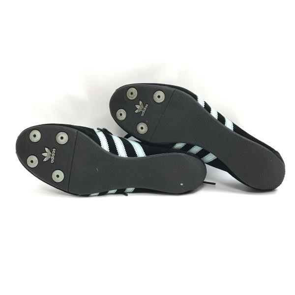 Adidas OKAPI Semišové Nízké Tenisky Dámské 24.0 Černá Světle Modrá Tréninková Obuv(POUŽITÝ)