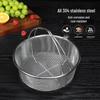 MAXCOOK 304 Stainless Steel Multifunctional Kitchen Drain Basket & Steamer Rack