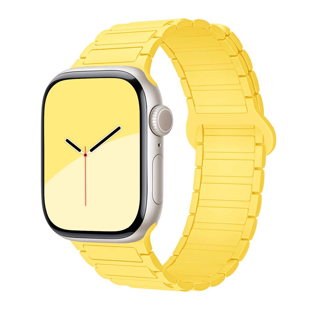 Compatible Silicone Magnetic Buckle Band for Apple Watch Series 1-11, Ultra 3, SE 3 Three-Bead Style