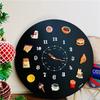 Magnetic Blackboard Wall Clock - DIY Artistic Home Decor for Living Room & Bedroom