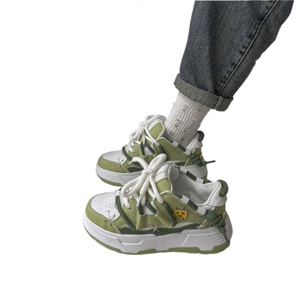 Design Sense Women's Shoes Niche Couple Heightened Bread Shoes Original Versatile Trend Platform Soled Casual Sports Skateboard Shoes