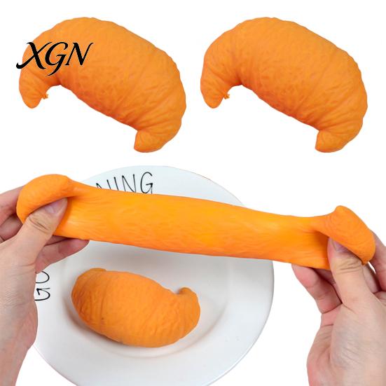 Fidget Stressbold TPR Simulering Croissant Klemmelegetøj Lindring Brødform Anti-stress Sensorisk Afspænding Simuleret Mad