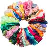 25/10//6 Stück Satin Scrunchies Mädchen Elastisches Haarband Pferdeschwanzhalter Haargummis Mode Damen Accessoires Uni Scrunchy