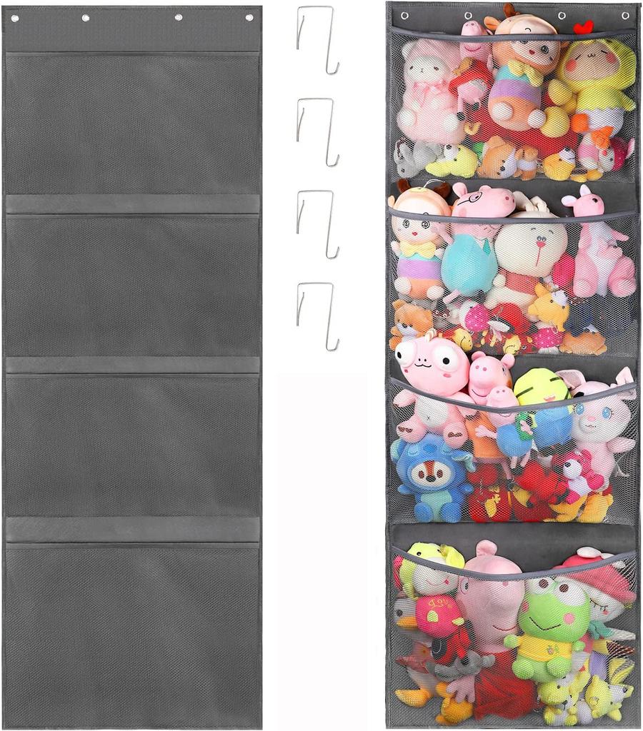 Storage Hanging Bag Over Door Organizer for Stuffies Baby Toys Storage Toy Plush Hammock Hanging Storage Net Bag