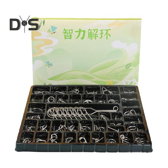 20/25/30/32/40Pcs/Set Metal Puzzle Ring Brain Teaser 3D Wire Puzzle Game Kids Adults Mind Logic IQ Test Educational Unlock Interlock Toy Toddlers